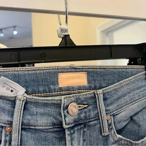 Mother The Stunner Zip Ankle Step Fray in Light Kitty Racer - Picture 5 of 11